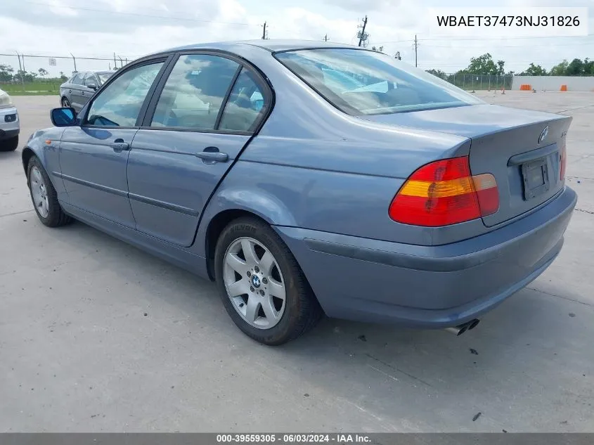 WBAET37473NJ31826 2003 BMW 325I