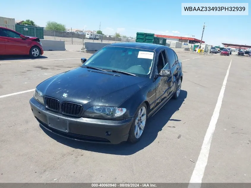 2003 BMW 325I VIN: WBAAZ33493PH32939 Lot: 40060940