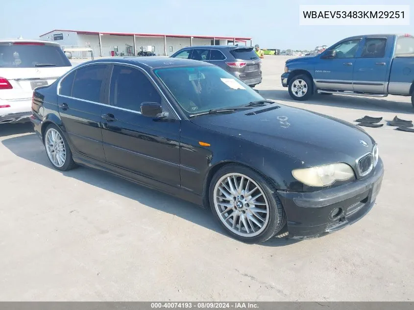 WBAEV53483KM29251 2003 BMW 330I