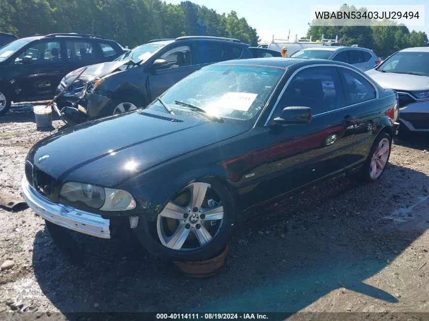 WBABN53403JU29494 2003 BMW 330Ci