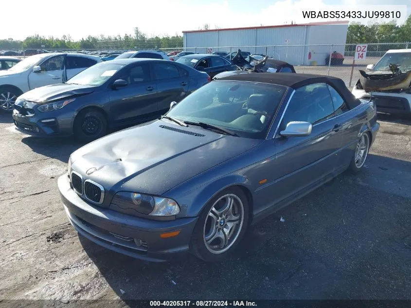 2003 BMW 330Ci VIN: WBABS53433JU99810 Lot: 40205317