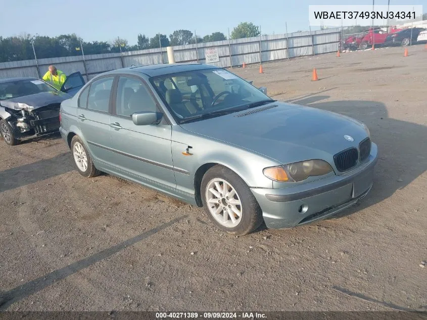 2003 BMW 325I VIN: WBAET37493NJ34341 Lot: 40271389