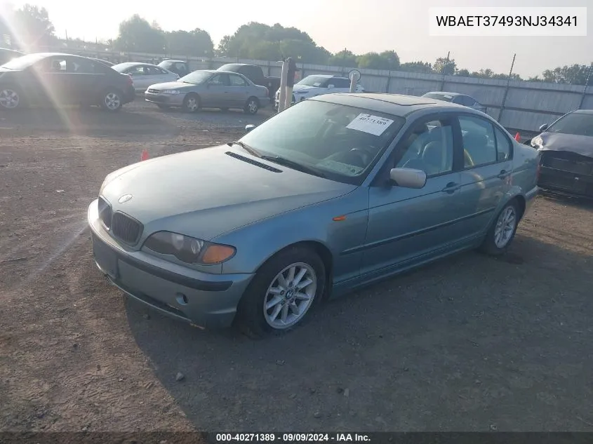 WBAET37493NJ34341 2003 BMW 325I