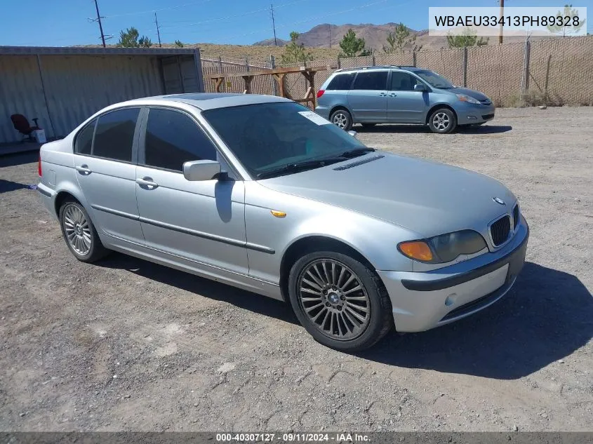 2003 BMW 325Xi VIN: WBAEU33413PH89328 Lot: 40307127