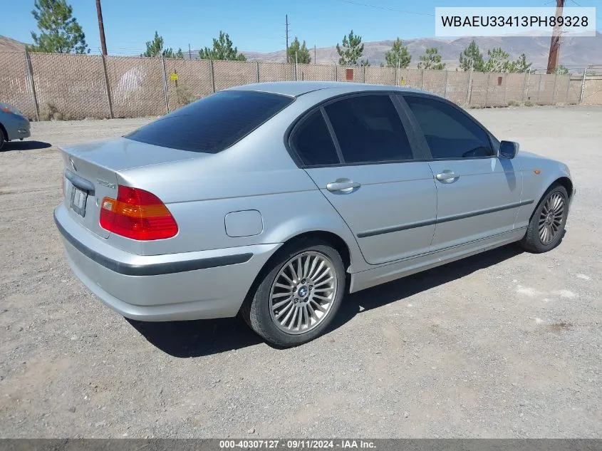 2003 BMW 325Xi VIN: WBAEU33413PH89328 Lot: 40307127