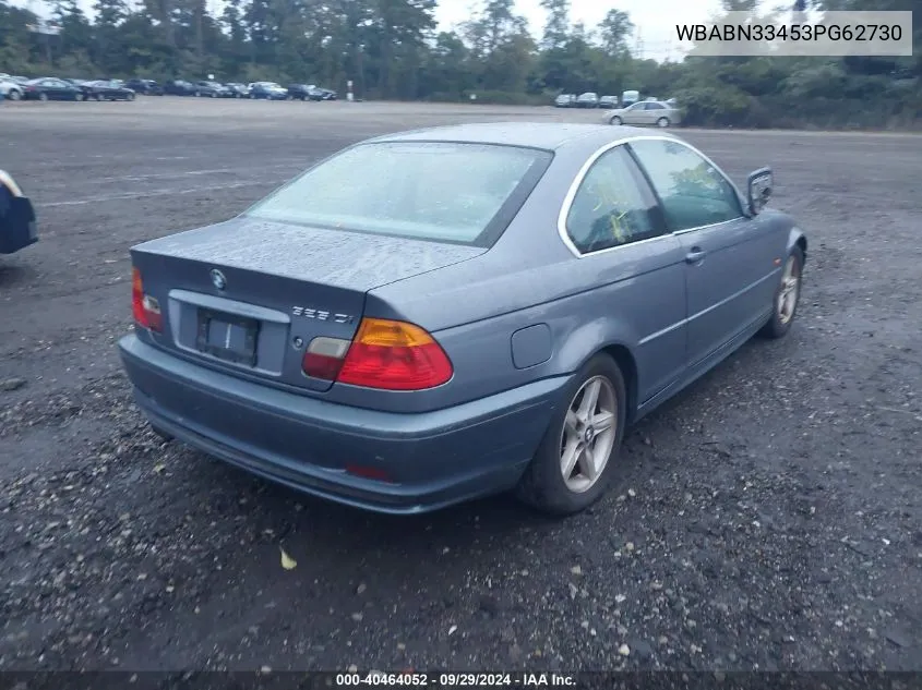 2003 BMW 325Ci VIN: WBABN33453PG62730 Lot: 40464052