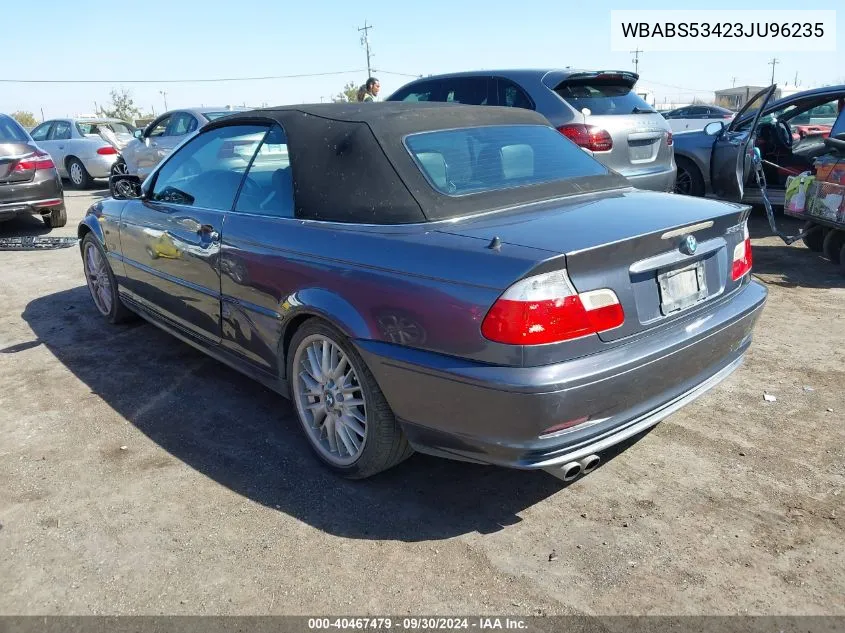 2003 BMW 330Ci VIN: WBABS53423JU96235 Lot: 40467479