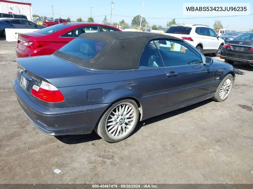 2003 BMW 330Ci VIN: WBABS53423JU96235 Lot: 40467479