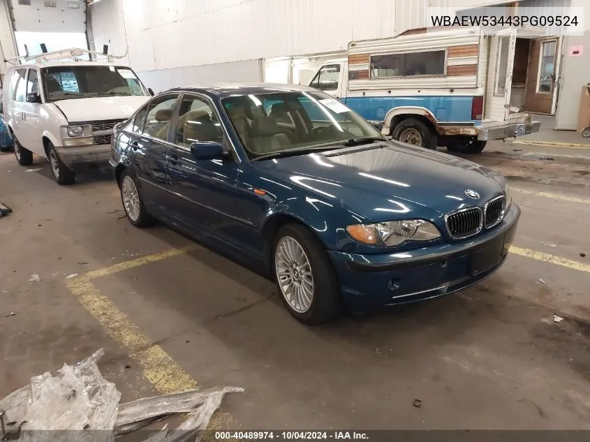 2003 BMW 330Xi VIN: WBAEW53443PG09524 Lot: 40489974