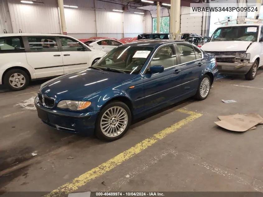 2003 BMW 330Xi VIN: WBAEW53443PG09524 Lot: 40489974