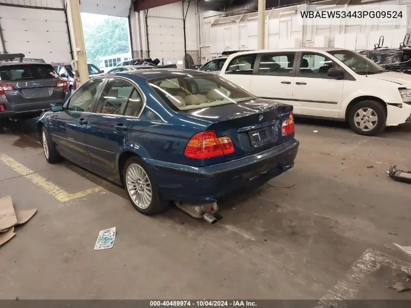 2003 BMW 330Xi VIN: WBAEW53443PG09524 Lot: 40489974