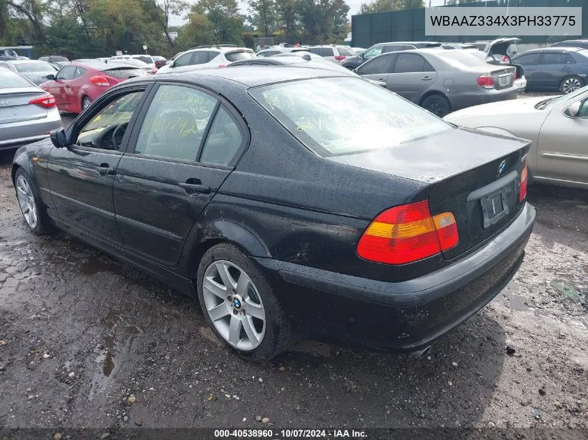 2003 BMW 325I VIN: WBAAZ334X3PH33775 Lot: 40538960