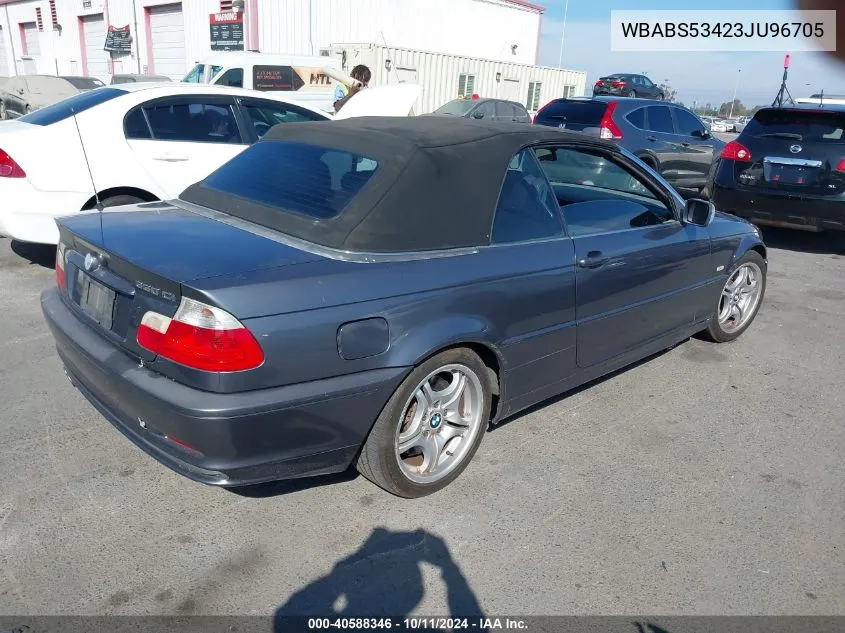 2003 BMW 330Ci VIN: WBABS53423JU96705 Lot: 40588346