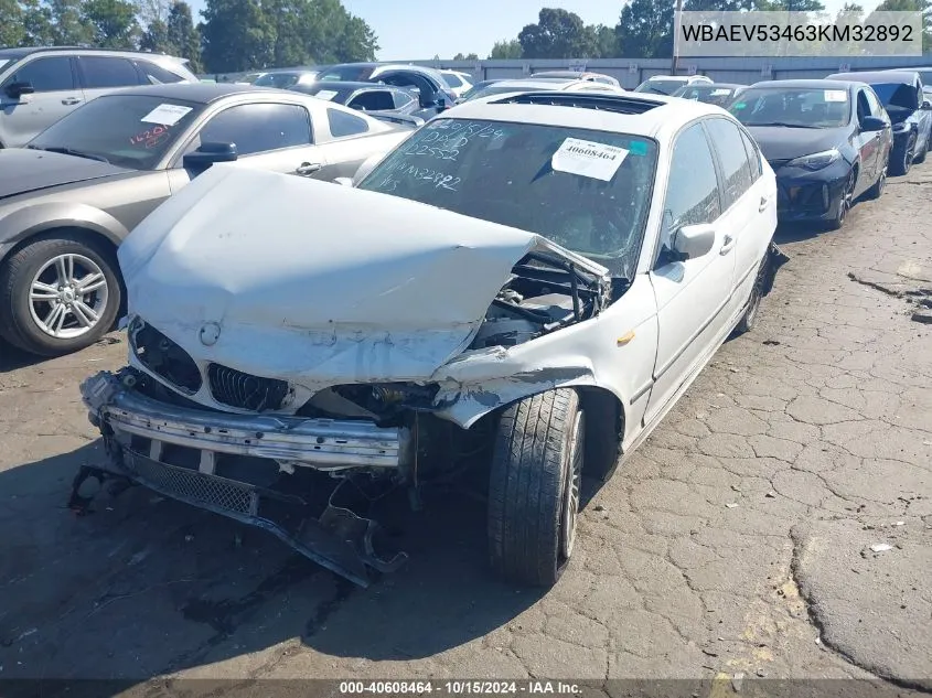 2003 BMW 330I VIN: WBAEV53463KM32892 Lot: 40608464