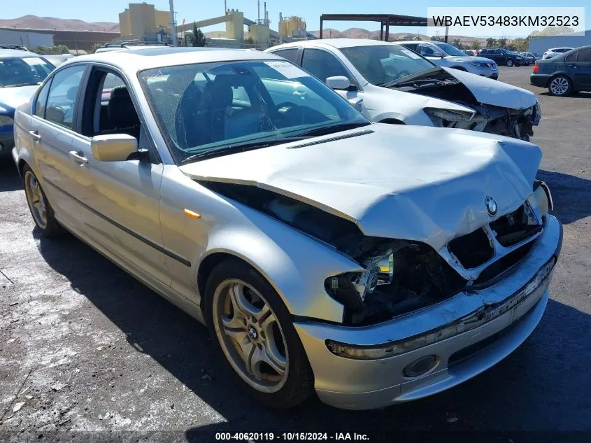 2003 BMW 330I VIN: WBAEV53483KM32523 Lot: 40620119