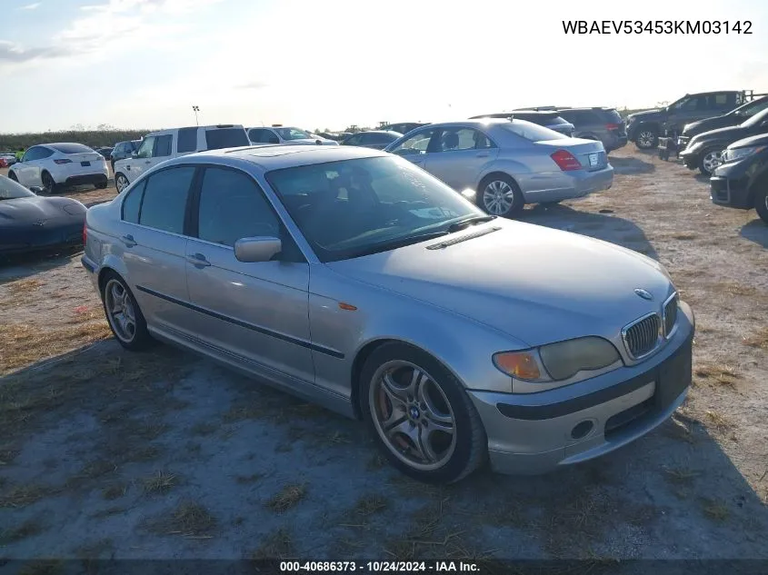 2003 BMW 330I VIN: WBAEV53453KM03142 Lot: 40686373