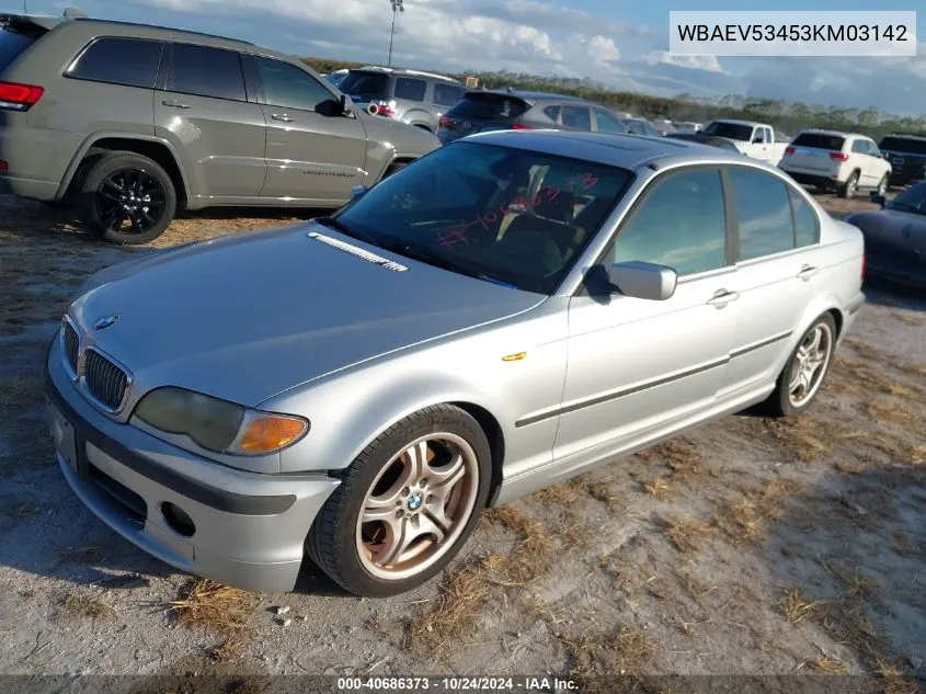 2003 BMW 330I VIN: WBAEV53453KM03142 Lot: 40686373