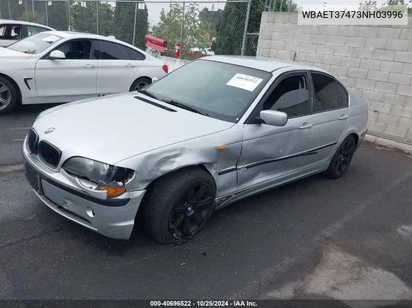 WBAET37473NH03996 2003 BMW 325I