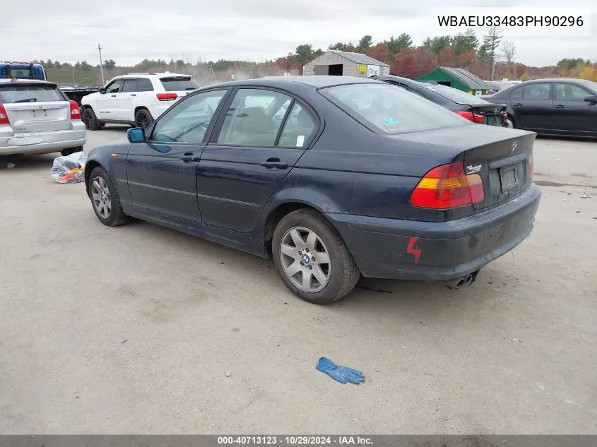 2003 BMW 325Xi VIN: WBAEU33483PH90296 Lot: 40713123