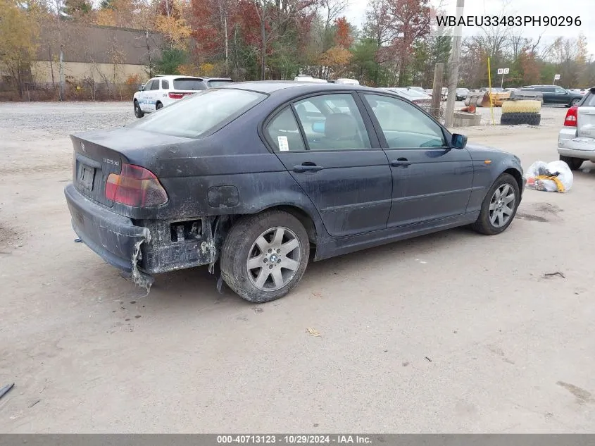 2003 BMW 325Xi VIN: WBAEU33483PH90296 Lot: 40713123