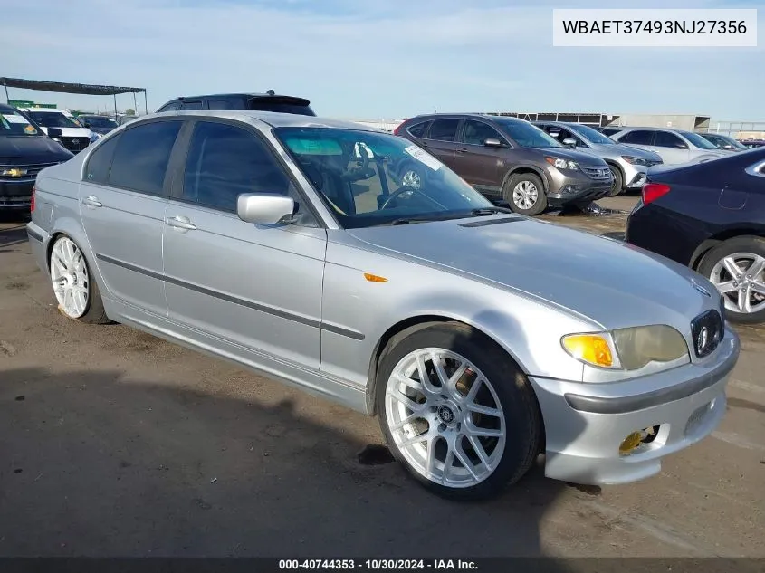 2003 BMW 3 Series 325I VIN: WBAET37493NJ27356 Lot: 40744353