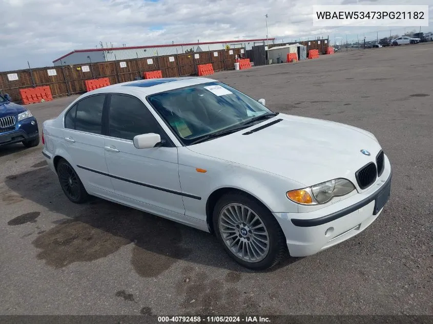 2003 BMW 330Xi VIN: WBAEW53473PG21182 Lot: 40792458