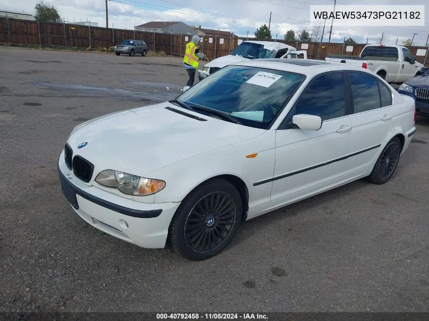 2003 BMW 330Xi VIN: WBAEW53473PG21182 Lot: 40792458