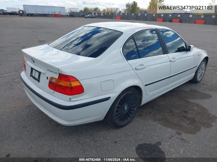 2003 BMW 330Xi VIN: WBAEW53473PG21182 Lot: 40792458