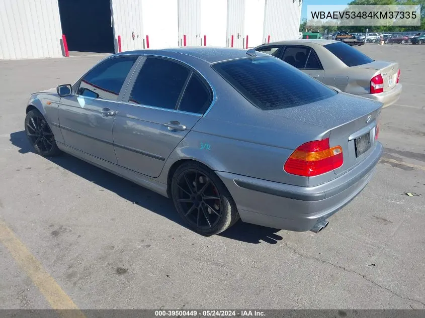 2004 BMW 330I VIN: WBAEV53484KM37335 Lot: 39500449