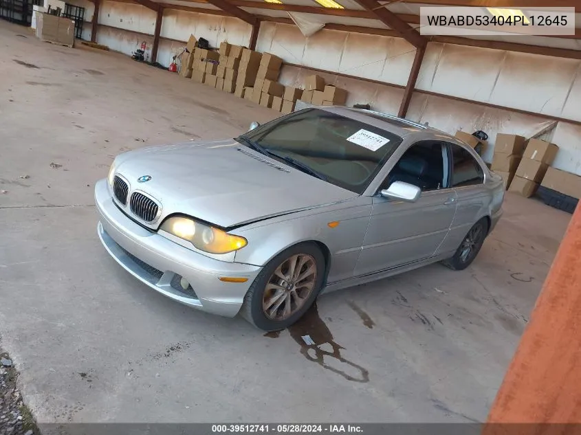 WBABD53404PL12645 2004 BMW 330Ci