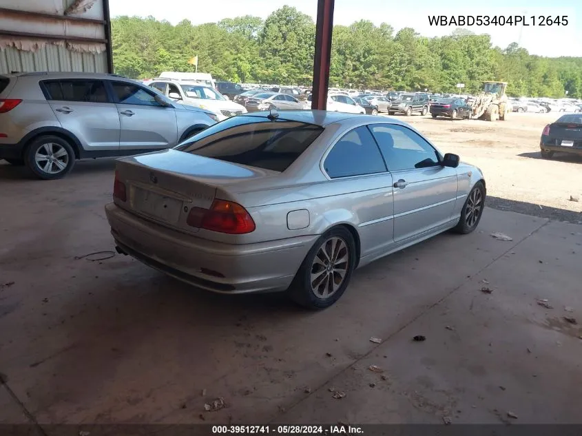 WBABD53404PL12645 2004 BMW 330Ci