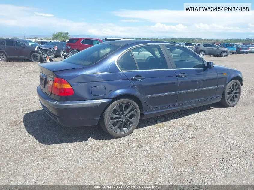 2004 BMW 330Xi VIN: WBAEW53454PN34458 Lot: 39714373