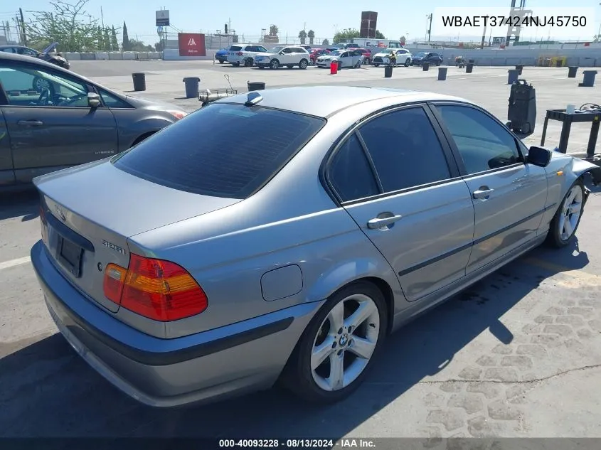 WBAET37424NJ45750 2004 BMW 325I