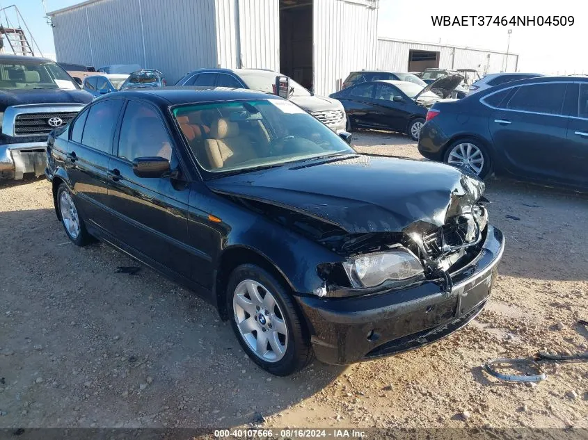 2004 BMW 325I VIN: WBAET37464NH04509 Lot: 40107566