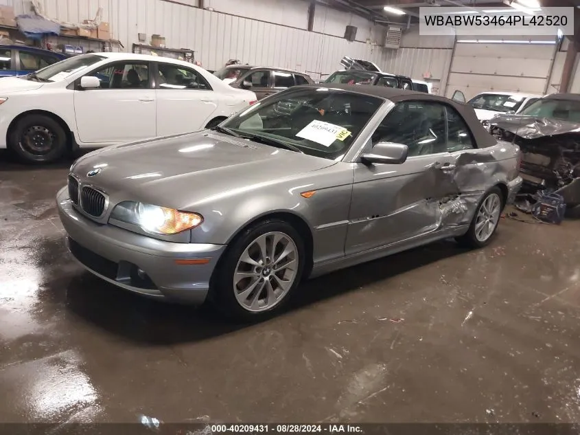 2004 BMW 330Ci VIN: WBABW53464PL42520 Lot: 40209431