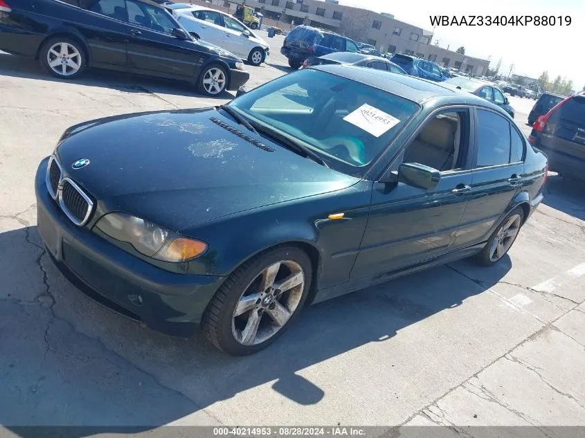 WBAAZ33404KP88019 2004 BMW 325I