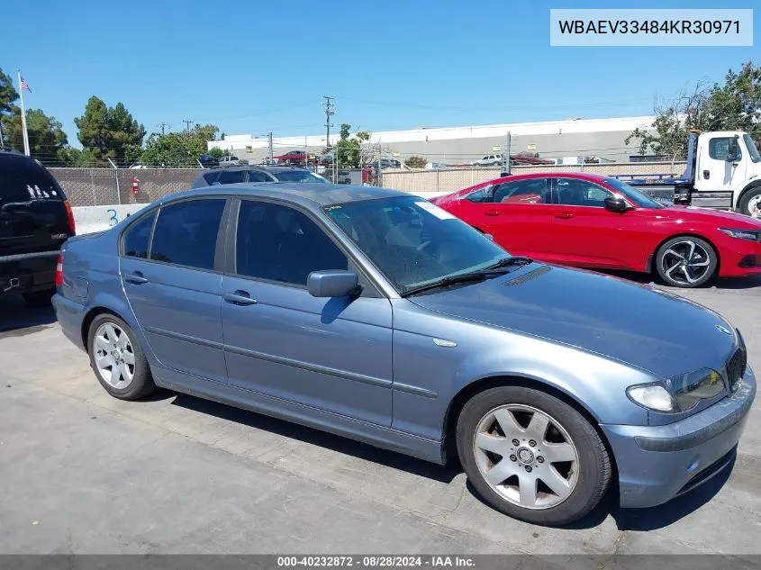 2004 BMW 325I VIN: WBAEV33484KR30971 Lot: 40232872