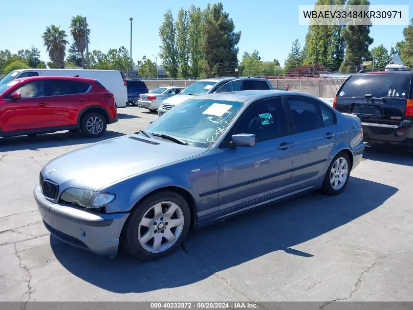 2004 BMW 325I VIN: WBAEV33484KR30971 Lot: 40232872