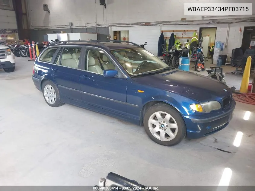 2004 BMW 325Xit VIN: WBAEP33434PF03715 Lot: 40308414