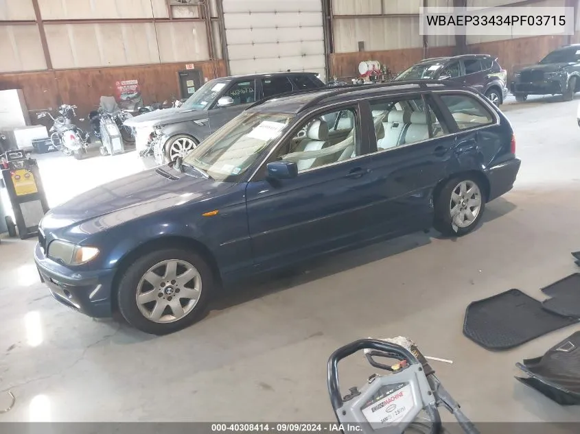 2004 BMW 325Xit VIN: WBAEP33434PF03715 Lot: 40308414