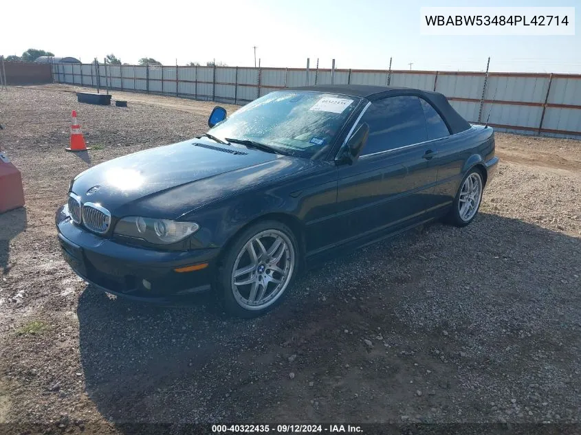 2004 BMW 330Ci VIN: WBABW53484PL42714 Lot: 40322435