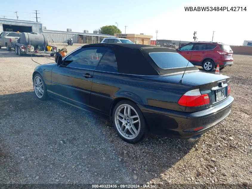 2004 BMW 330Ci VIN: WBABW53484PL42714 Lot: 40322435