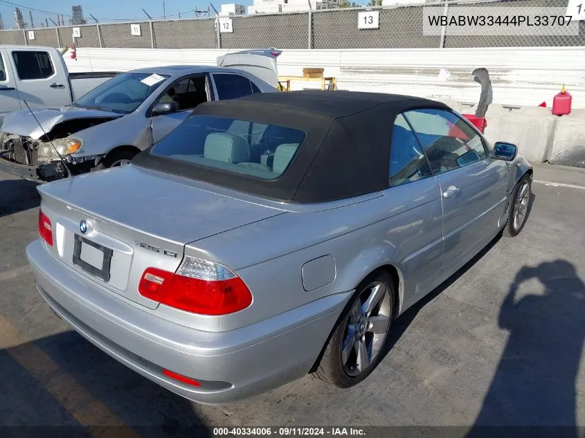 2004 BMW 325Ci VIN: WBABW33444PL33707 Lot: 40334006