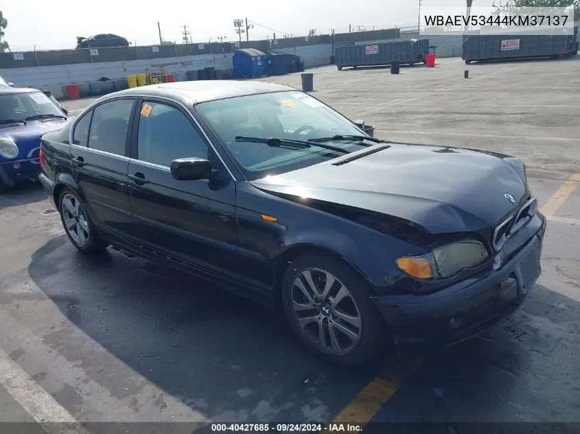 2004 BMW 330I VIN: WBAEV53444KM37137 Lot: 40427685