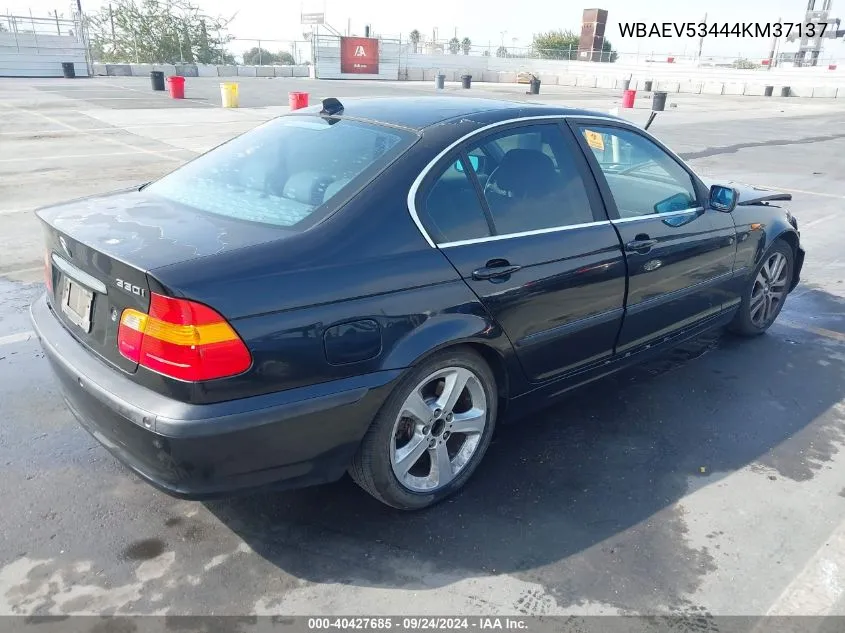 2004 BMW 330I VIN: WBAEV53444KM37137 Lot: 40427685