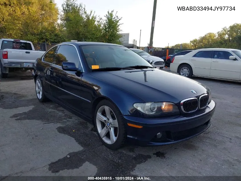 2004 BMW 325Ci VIN: WBABD33494JY97734 Lot: 40435915