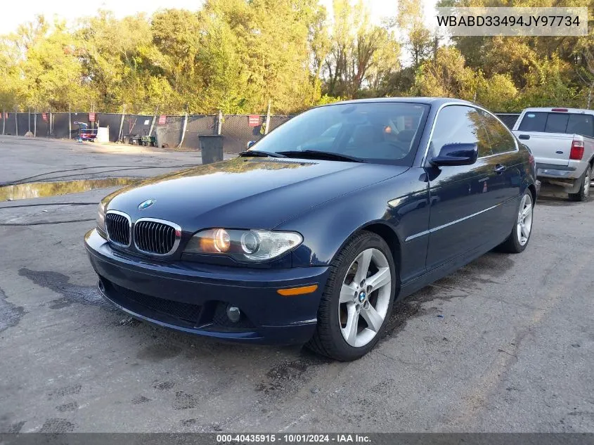 2004 BMW 325Ci VIN: WBABD33494JY97734 Lot: 40435915