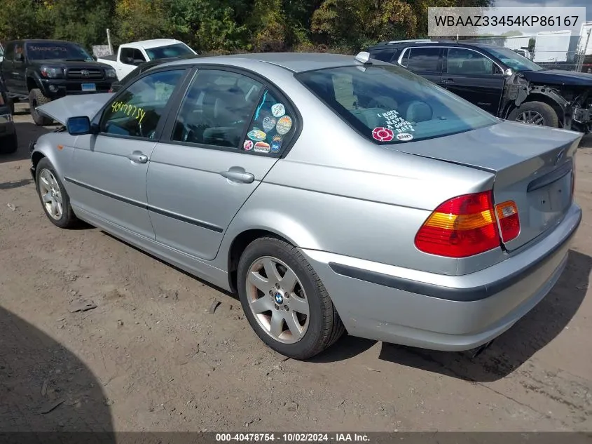 2004 BMW 325I VIN: WBAAZ33454KP86167 Lot: 40478754