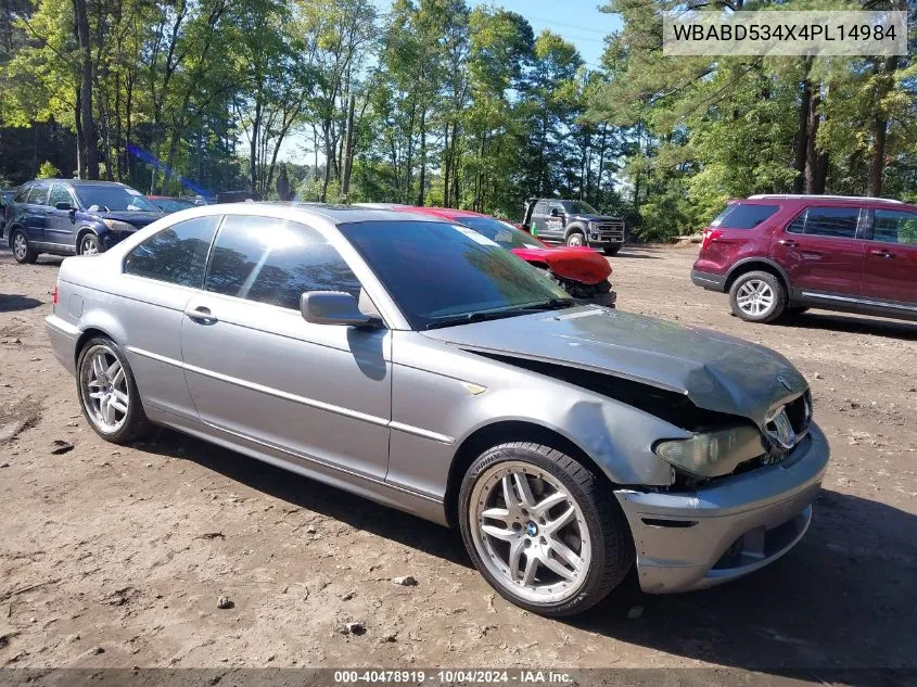 2004 BMW 330Ci VIN: WBABD534X4PL14984 Lot: 40478919