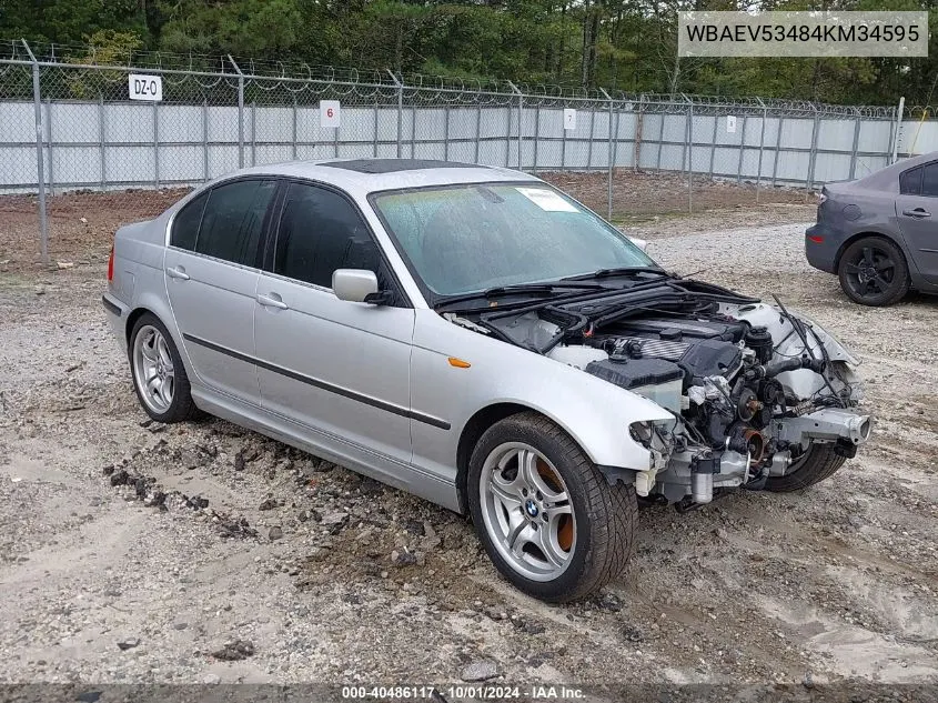 2004 BMW 330I VIN: WBAEV53484KM34595 Lot: 40486117